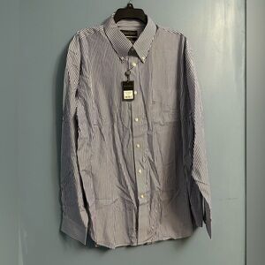 Classic Blue Striped Button-Down Shirt